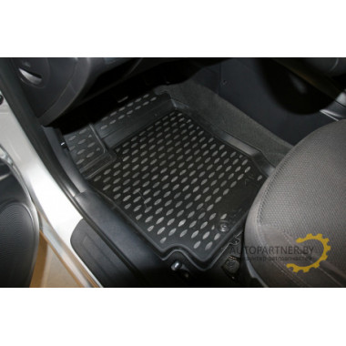 Коврики 3D в салон Element для KIA Cerato Koup 2009 > полиуретан черные 4 шт. / NLC.3D.25.40.210h