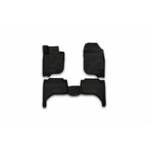 Коврики 3D в салон Element для MITSUBISHI L200 2015 полиуретан черные 4 шт. / CARMIT00001