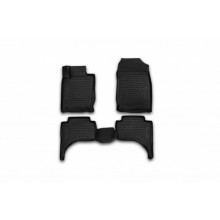 Коврики 3D в салон Element для MITSUBISHI L200 2015 эконом полиуретан черные 4 шт. / CARMIT00003