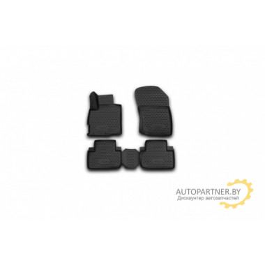 Коврики 3D в салон Element для MITSUBISHI Outlander 2012-2015 полиуретан черные 4 шт. / NLC.3D.35.28.210