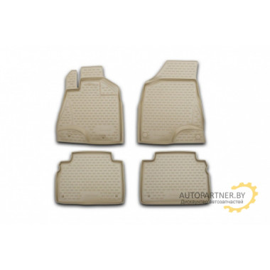 Коврики в салон Element для TOYOTA Highlander 2010-2014 полиуретан бежевые 4 шт. / NLC.48.50.212k