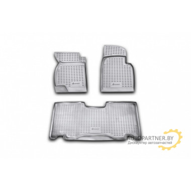 Коврики в салон Element для УАЗ Patriot 3163-10/20, Classic/Comfort 2005-2014 полиуретан черные 3 шт. / NLC.54.04.210