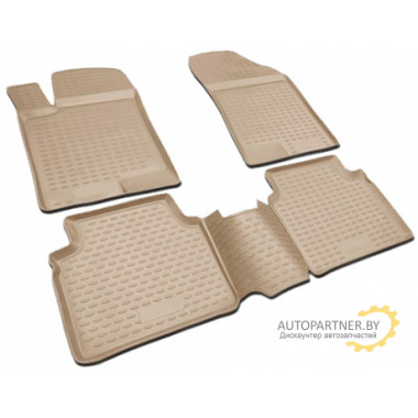 Коврики в салон Element для VW Touareg  2002-2010 полиуретан бежевые 4 шт. / NLC.51.01.212k