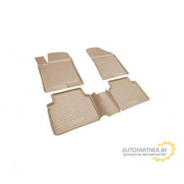 Коврики в салон Element для VW Touareg 2010 > полиуретан бежевые 4 шт. / NLC.51.31.212k
