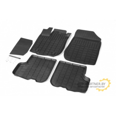 Коврики в салон Rival для Renault Sandero 2014- резиновые черные 5 шт. / 64703001