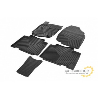 Коврики в салон Rival для Toyota Rav4 2013-2015 2015- резиновые черные 5 шт. / 65706001