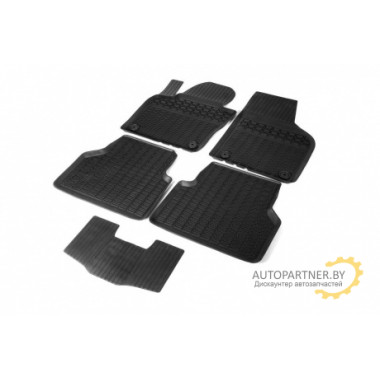 Коврики в салон Rival для Volkswagen Tiguan 2011 - резиновые черные 5 шт. / 65805001