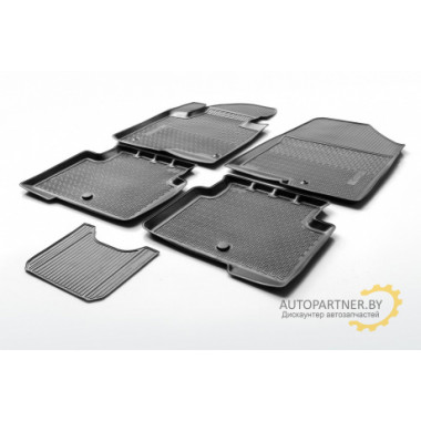 Коврики в салон Rival для Geely Emgrand X7 2013 - полиуретановые черные 5 шт. / 11902001