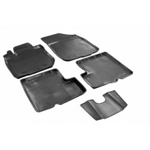 Коврики в салон Rival для Renault Duster 4WD 2010 - 2015 полиуретановые черные 5 шт. / 14701005
