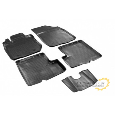 Коврики в салон Rival для Renault Duster 4WD 2010 - 2015 полиуретановые черные 5 шт. / 14701005