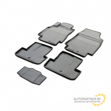 Коврики в салон Rival для Renault Megane HB 2010 - полиуретановые черные 5 шт. / 14705001