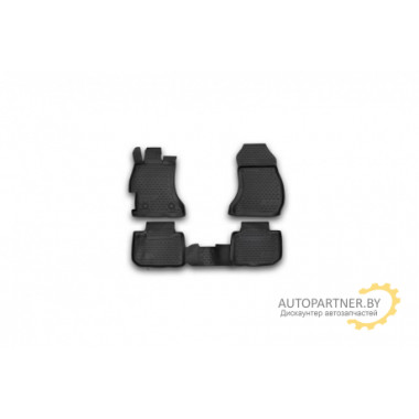 Коврики в салон Rival для Subaru XV 2011 - полиуретановые черные 5 шт. / 15402001
