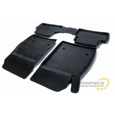Коврики в салон SRTK Chevrolet Cruze (2009-2015) резина черные / PR.CH.CRU.09G.02X19