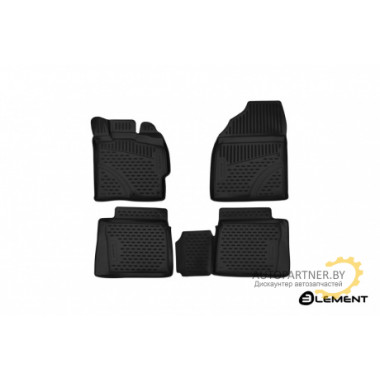 Коврики салона 3D Element TOYOTA Prius 30, 2009-2015, правый руль, полиуретан черные 4 шт. / ELEMENT3D48134210