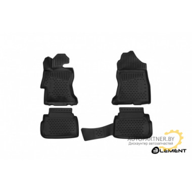 Коврики салона 3D Element SUBARU XV, 2017, полиуретан черные 4 шт. / ELEMENT3D4622210k