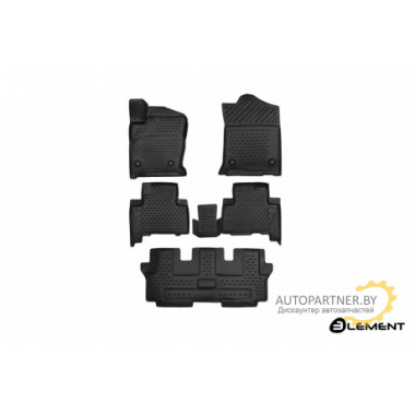 Коврики салона 3D Element HAVAL H9, 2015, полиуретан черные 5 шт. / ELEMENT3D9903210k