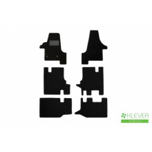 Коврики салона Klever Standard VW Transporter (T5) 2003, мв., текстиль черные 6 шт. / KLEVER02514201210kh