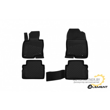 Коврики салона Element MAZDA CX-5, 2017,  полиуретан черные 4 шт. / ELEMENT3330210k