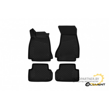 Коврики салона 3D Element AUDI A4, 2016, седан/Avant/Allroad, полиуретан черные 4 шт. / ELEMENT3D0422210k