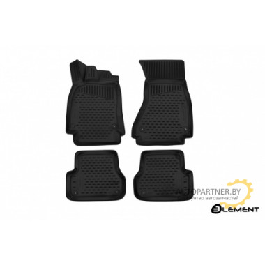 Коврики салона 3D Element AUDI A6 III (C7), 2012, Avant/Allroad/без перч. ящика, полиуретан черные 4 шт. / ELEMENT3D0424210k