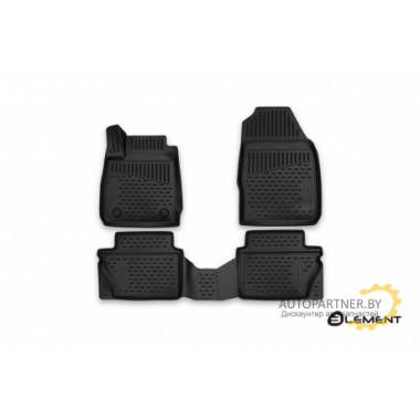 Коврики салона 3D Element FORD Fiesta, 2015, полиуретан черные 4 шт. / ELEMENT3D1658210k