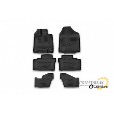 Коврики салона 3D Element HONDAPilot, 01/2016, полиуретан черные 6 шт. / ELEMENT3D1836210k