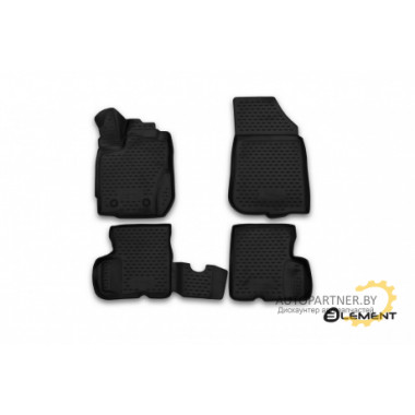 Коврики салона 3D Element NISSAN Terrano, 2016, полиуретан черные 4 шт. / ELEMENT3D3659210k