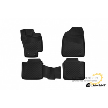 Коврики салона 3D Element TOYOTA  Allion/Premio (260) 4WD, 2012-2015, правый руль, сед., полиуретан черные 4 шт. / ELEMENT3D48140210k