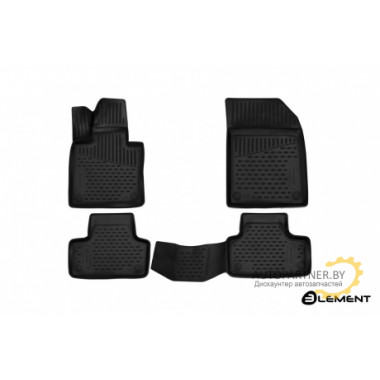 Коврики салона 3D Element VOLVO XC60, 2017, SUV, полиуретан черные 4 шт. / ELEMENT3D5017210k