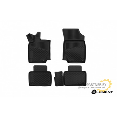 Коврики салона 3D Element GEELY Atlas, 2017 полиуретан черные 5 шт. / ELEMENT3D7518210k