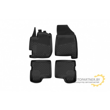 Коврики салона Element RENAULTDACIADUSTER 2, 2017, SUV, полиуретан черные 4 шт. / ELEMENT4154210k