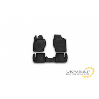 Коврики салона Element PEUGEOT 307 2001-2008, полиуретан черные 4 шт. / NLC.38.02.210k