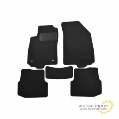 Коврики салона CHEVROLET Aveo 2012 седанхэтчбек текстильные черные 5шт / NLT.08.18.22.110kh
