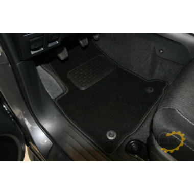 Коврики салона TOYOTA Hilux Double Cab АКПП 2012 пикап текстильные черные 5шт / NLT.48.58.11.110kh