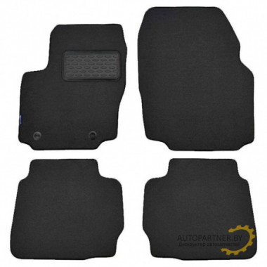 Коврики салона CHEVROLET Spark 2005-2010 хэтчбек текстильные черные 4шт / NLT.08.04.11.110kh