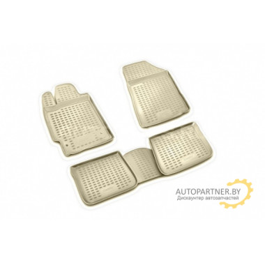 Коврики салона MERCEDES-BENZ B-Class W246 2011 полиуретановые бежевые 4шт / NLC.3D.34.40.212k