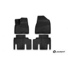 Коврики салона KIA Carnival 01/2015 VAN полиуретановые черные 4шт / ELEMENT3D2558210