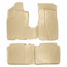 Коврики салона HONDA CR-V 2002-2006 полиуретановые бежевые 4шт / NLC.18.03.212