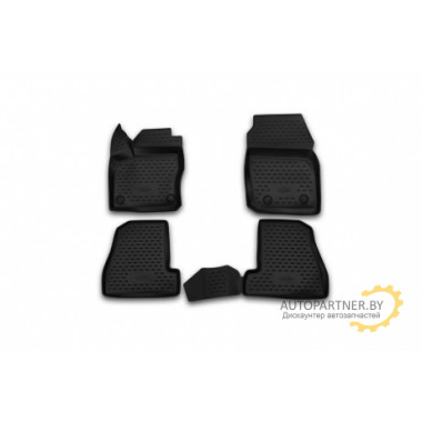Коврики салона FORD Focus II 2004-2011 полиуретановые черные 4шт / NLC.16.03.210