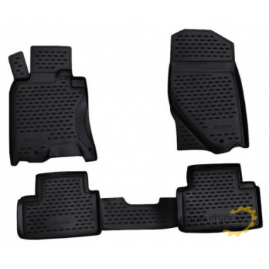 Коврики салона INFINITI G35X 2006-2009 полиуретановые черные 4шт / NLC.76.07.210k