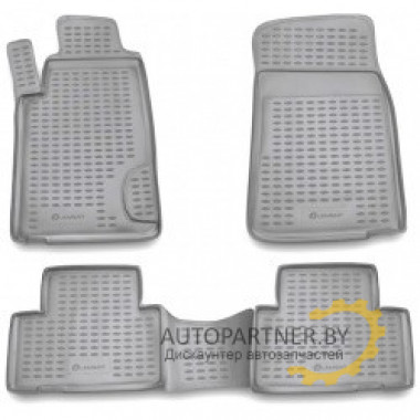 Коврики салона SSANGYONG Rexton 2001-2006 полиуретановые серые 4шт / NLC.61.01.211