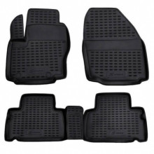 Коврики салона FORD S-MAX 2006 полиуретановые черные 4шт / s000.10