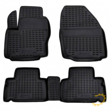Коврики салона FORD S-MAX 2006 полиуретановые черные 4шт / s000.10