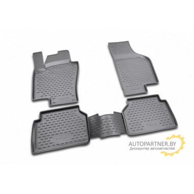 Коврики салона VW Tiguan 10/2007-2016 полиуретановые серые 4шт / NLC.51.21.211k