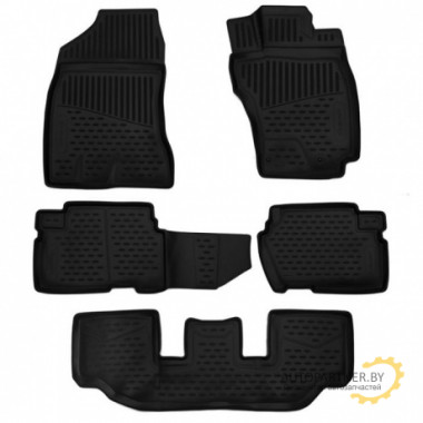 Коврики салона TOYOTA Wish 4WD полиуретановые черные 5шт / ELEMENT3D48142210