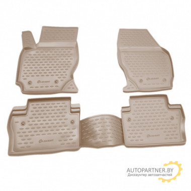 Коврики салона VOLVO XC70 2007  полиуретановые бежевые 4шт / NLC.50.08.212