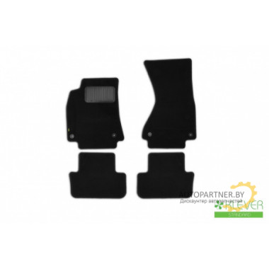 Коврики салона Klever Standard AUDI A4 АКПП 2007-2015 седан текстильные черные 4шт / KLEVER020412101210kh