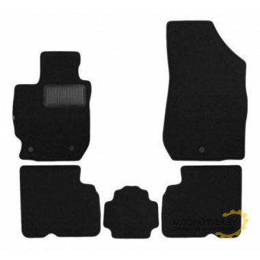 Коврики салона Klever Premium NISSAN Almera АКПП 2012 седан текстильные черные 5шт / KVR03364022110kh