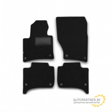 Коврики салона Klever Premium VOLKSWAGEN Touareg 2010-2018 внедорожник текстильные черные 4шт / KVR03513622110kh