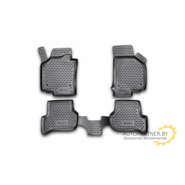 Коврики салона Element Seat Leon 10/2007 полиуретан черные 4 шт. / NLC.44.02.210